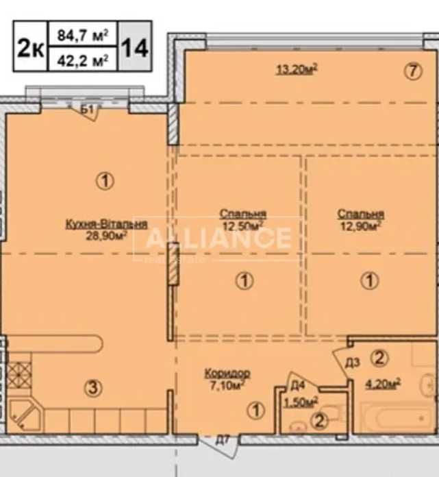 Елітна 3-кім. квартира в КБ біля парку "Залізна Вода"_БЕЗ КОМІСІЇ