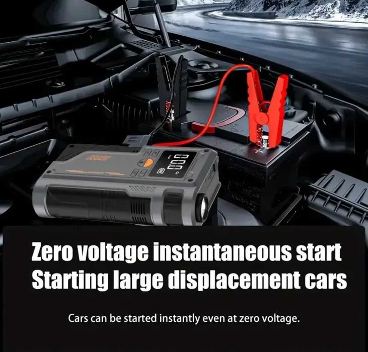 Пусковий пристрій 4 в 1 стартера з компресором Jump Starter T 700, пов