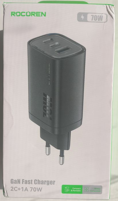Rocoren 70W - блок живлення, зарядка PD 65W