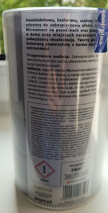 Microcement Protector, lakier firmy Jeger