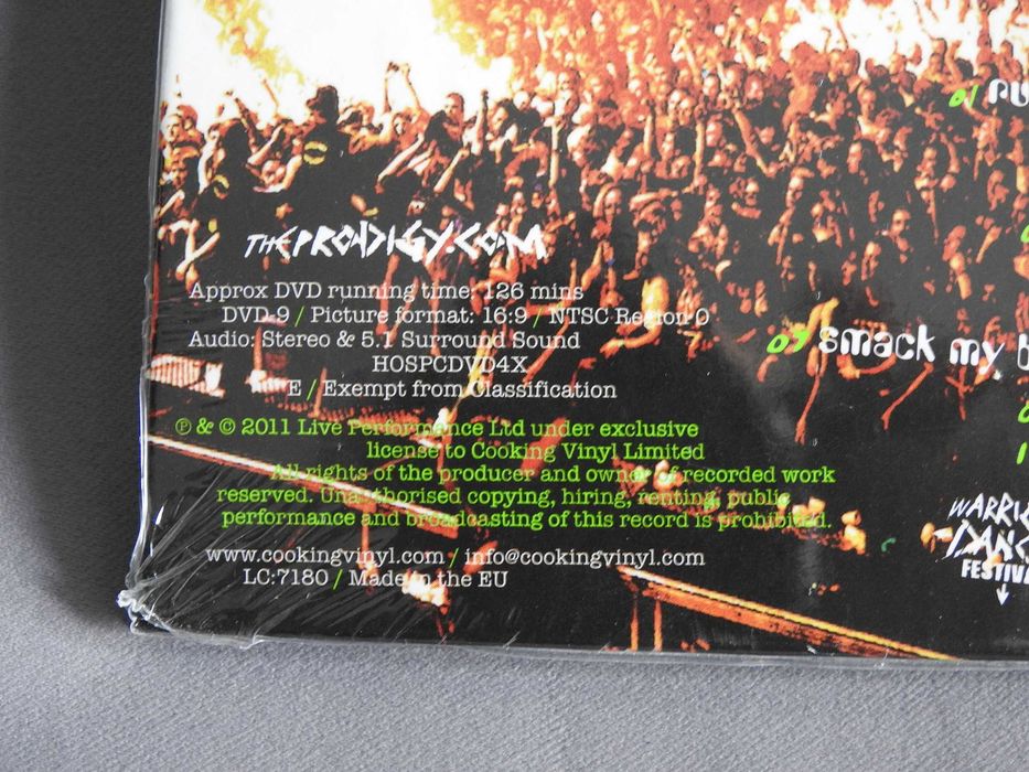 The Prodigy *Live World's On Fire* CD DVD 2011 Europe SEALED