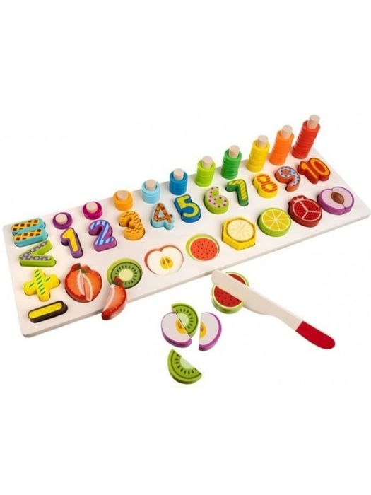 Навчальна дощечка C 60420,розвиваюча логічна дошка фруктова математика,сортер доска фруктовая математика С 60420 логическая развивающая досточка
