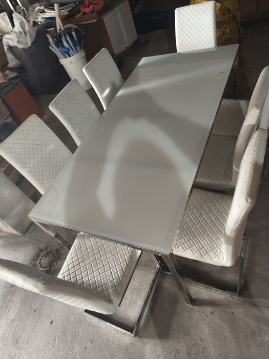 Mesa 8 lugares vidro