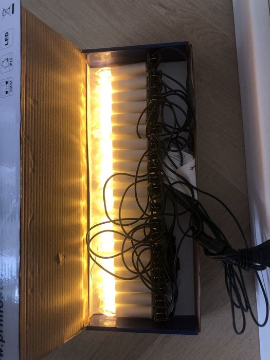 Lampki led świece na choinkę