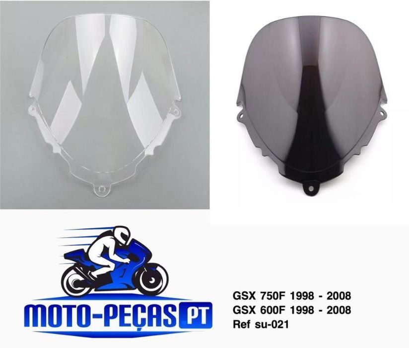 viseira nova suzuki Gsx 600f e 750f  ano 1998 ate 2008 vidro bolha