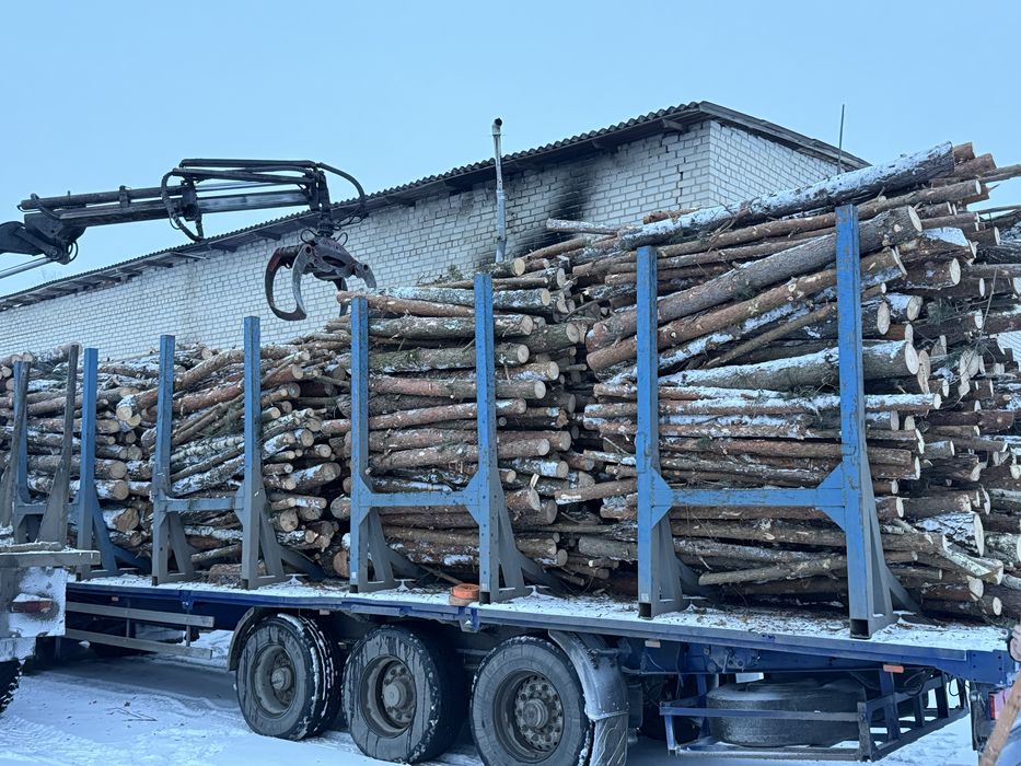 Дрова тверді та мякі породи рубані та колодах