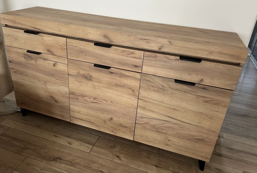 Komoda dąb craft złoty