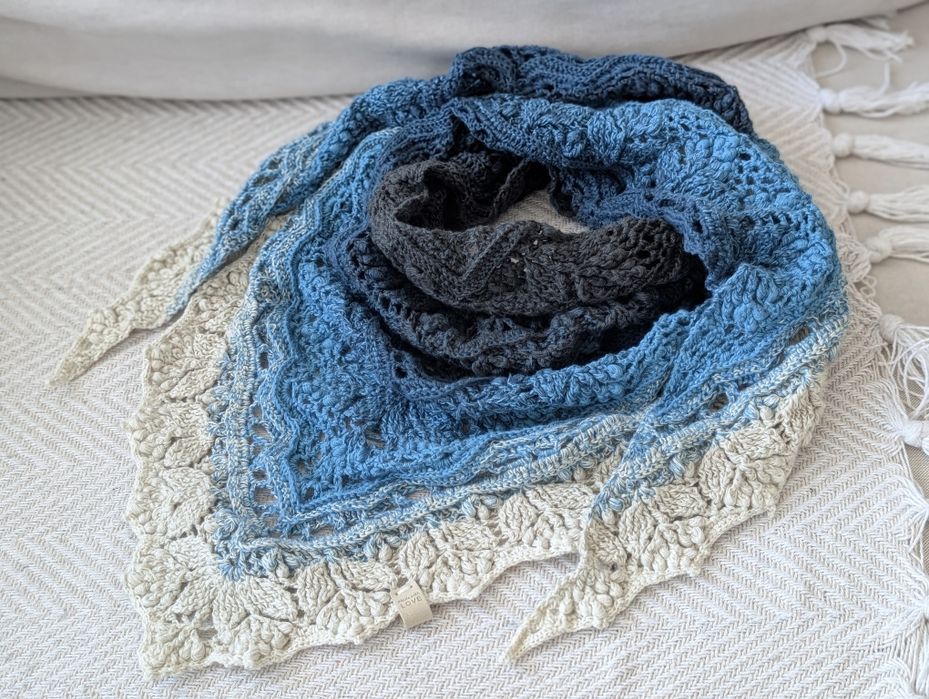 Chusta na szydełku Szal Szalik
