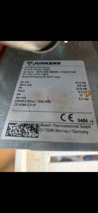 Esquentador ventilado Junkers (bilha)