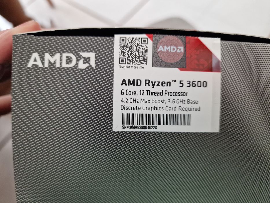 Ryzen 5 3600 BOX Novo + Cooler Wraith com garantia