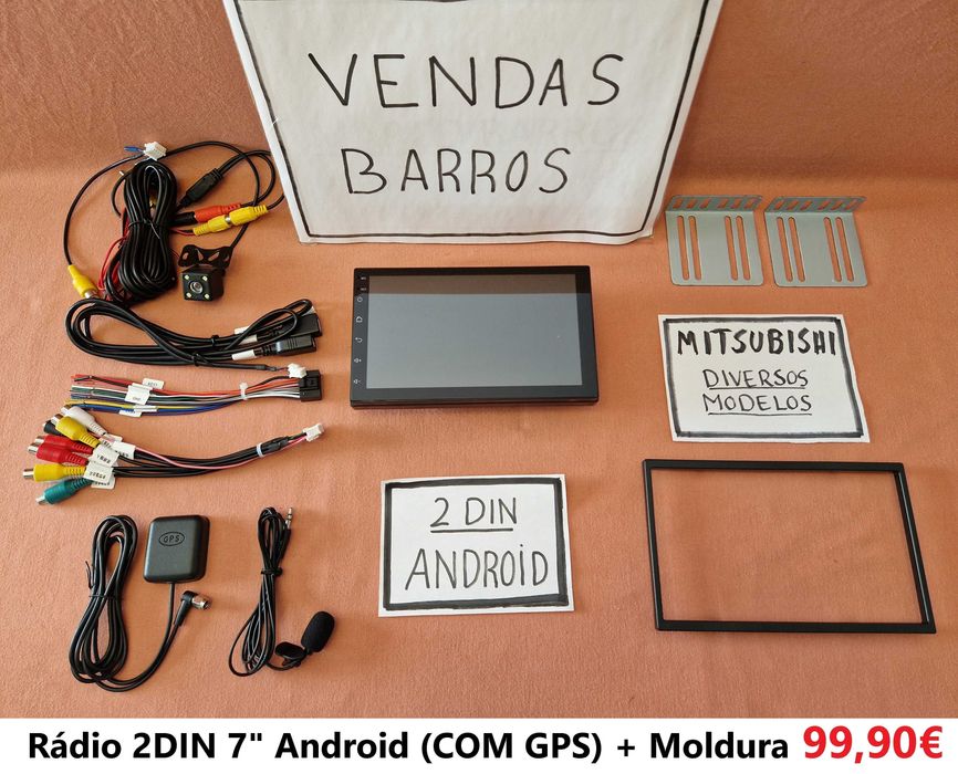 (NOVO) Rádio 2DIN 7" • MITSUBISHI • Diversos Modelos • Android GPS