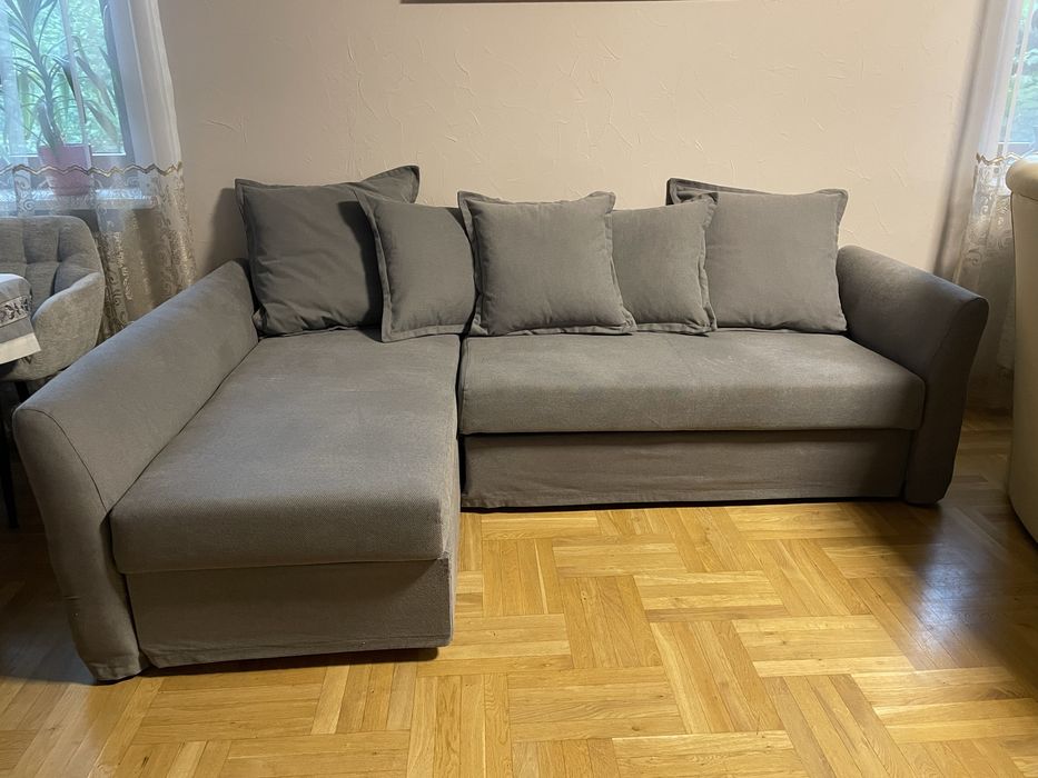 Narożnik HOLMSUND Ikea szary dwustronny