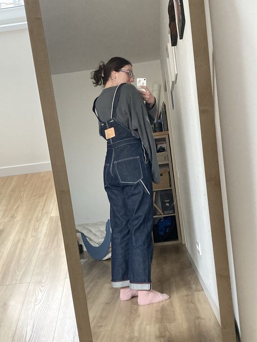 Джинсовий оверол комбінезон жіночий селведж денім s-m