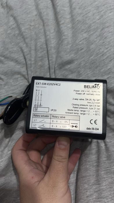 Nowy Belimo EXT‑SW‑E202V4C2 – zawór strefowy ¾″, siłownik 230 V AC