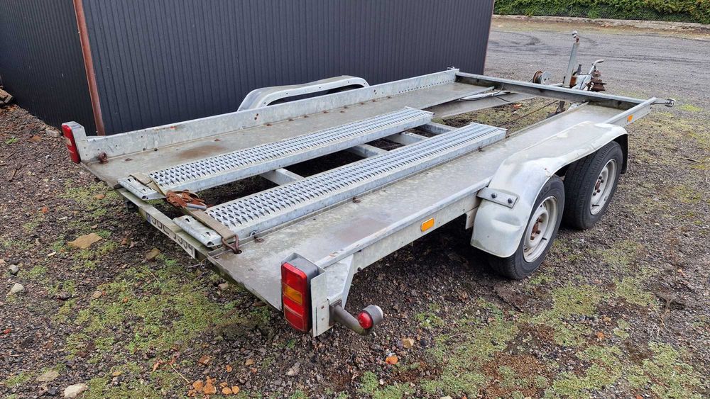 Przyczepa laweta Eduards Knott 2x wyciągarka DMC 2700kg ład. 2088kg