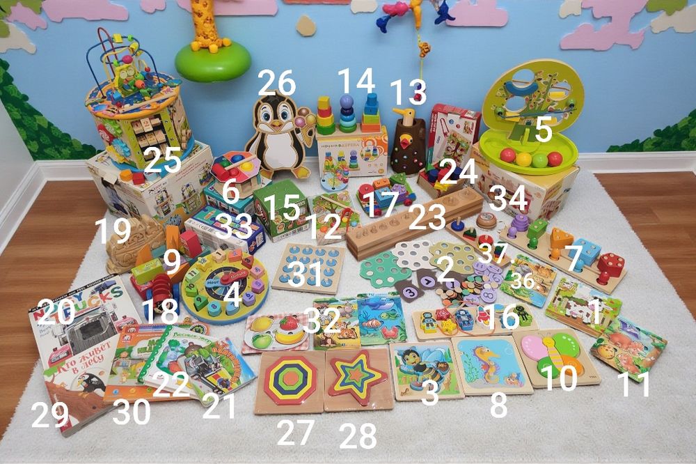 Дерев'яні Монтессорі шнурівка піраміда геометрика вкладка Сортер