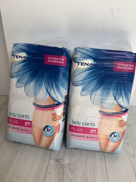 Tena Lady pants PLUS L majtki chłonne, pieluchomajtki 2x 30 szt. 44-54 okazja