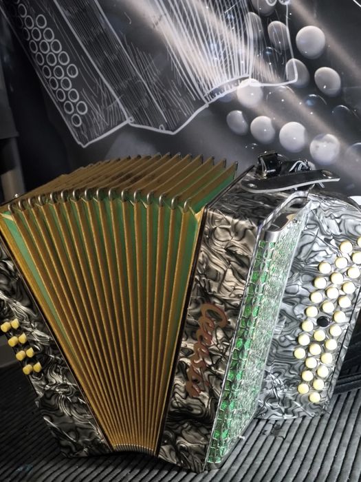 Concertina linda em fã lá ré toda restaurada e afinada