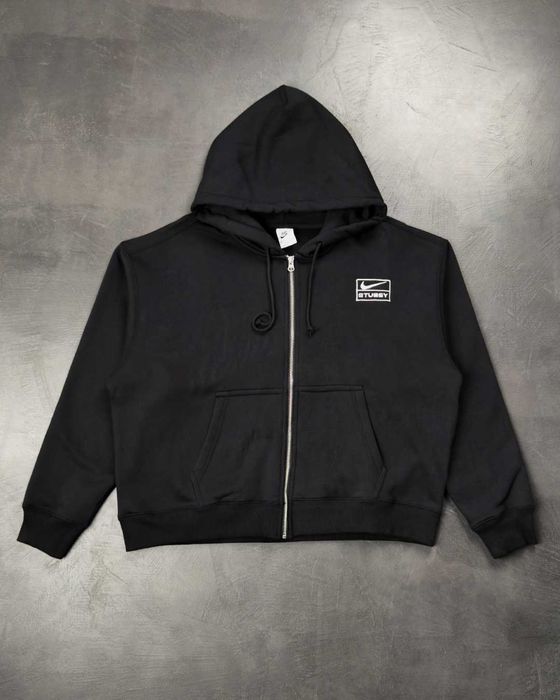 Худі Nike x Stussy Full-Zip Fleece Hoodie Black