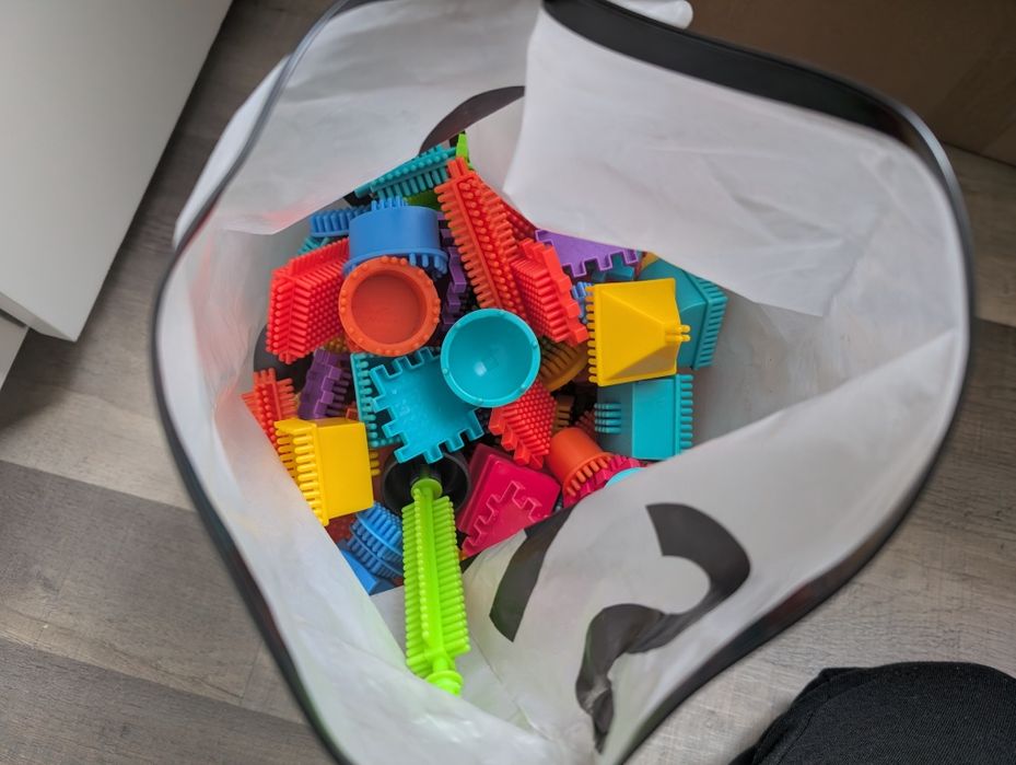 Klocki konstrukcyjne wafle jeżyki