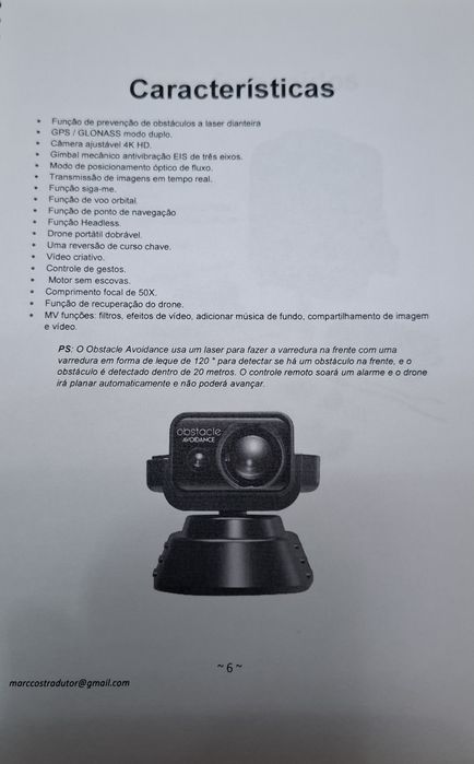 Drone SG906 PRO3 MAX Câmara 4 K Pouco USO instruções  EM Português