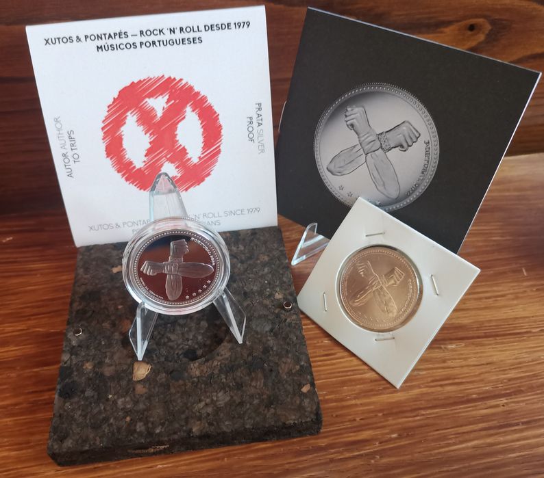 Moeda prata Xutos e pontapés proof