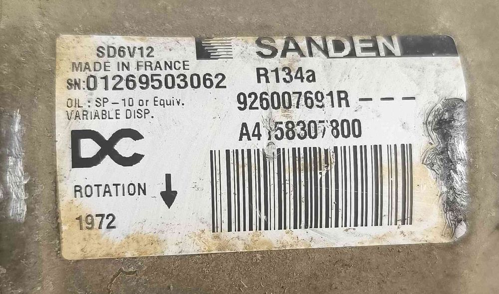 Compressor Ar Condicionado 926007691R - RENAULT KANGOO