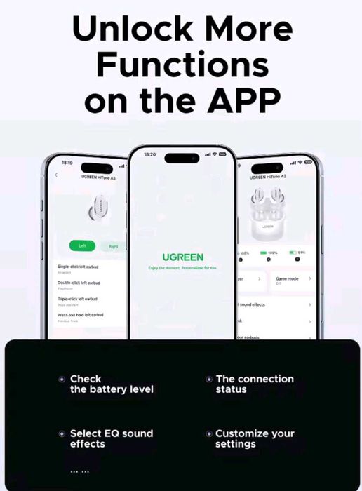 Безпровiднi навушники UGREEN Dots, новi