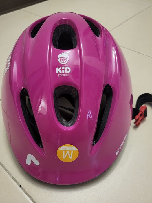 Kask rowerowy dziewczęcy  r. M 52/56cm.