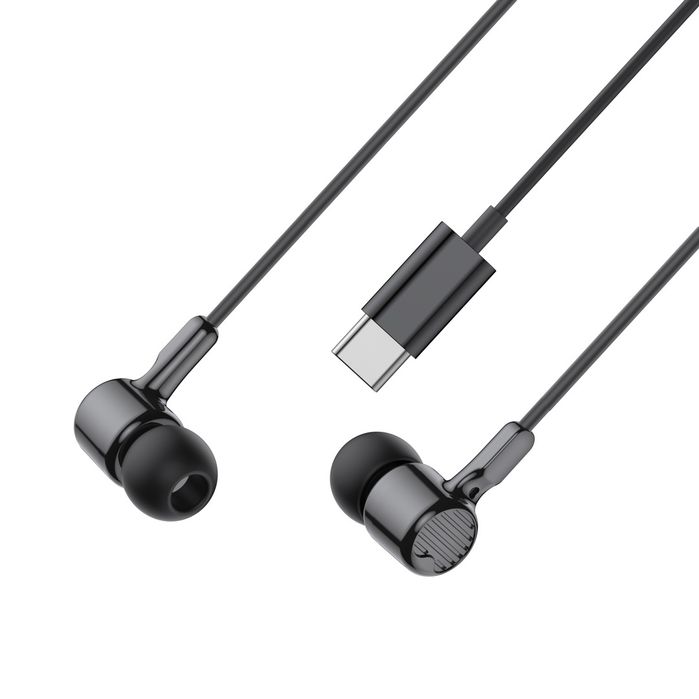 XO słuchawki przewodowe EP81 USB-C douszne czarne