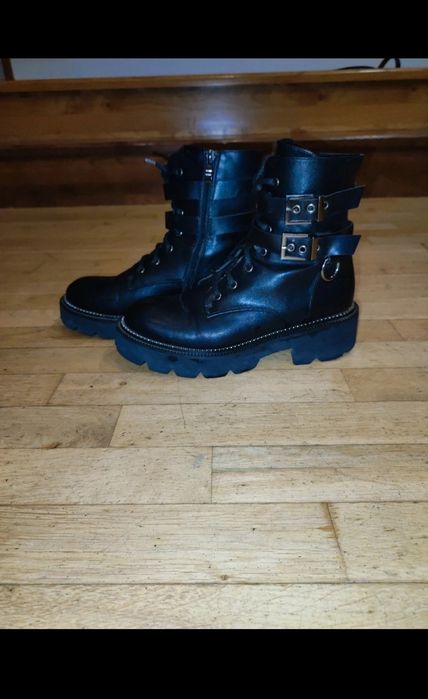 Buty z klamrami Alternative Goth punk metalhead