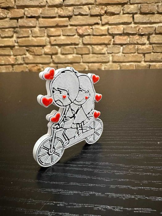 Brelok lub magnes 3D – para | prezent | rękodzieło