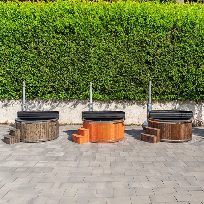 Balia Ogrodowa Nowy model 2025 - hydromasaż jacuzzi LED piec na drewno