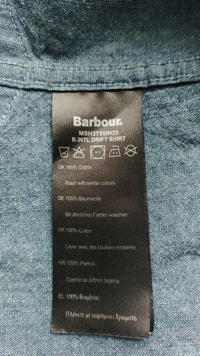 Barbour Int Steve McQueen джинсовая рубашка Slim Fit S/M  оригинал