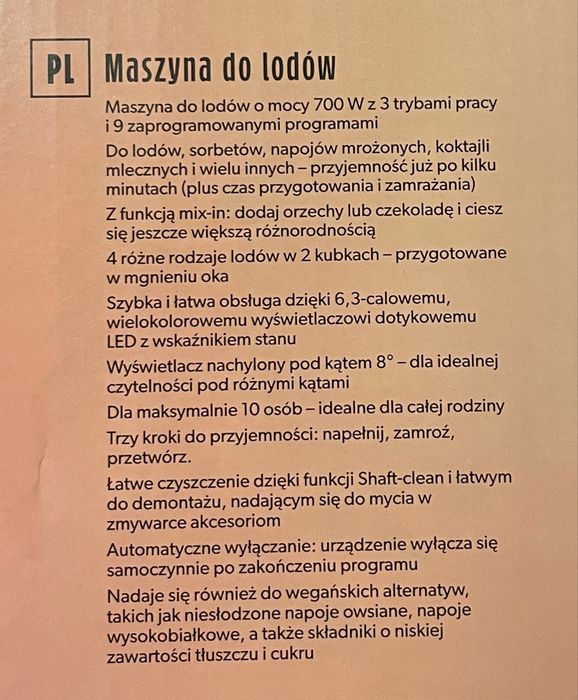 Gormetmaxx maszyna do lodów i slashie 700 W