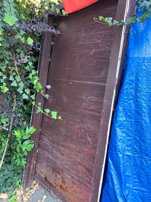 Drzwi metalowe 100x200 na budowę tymczasowe techniczne stalowe solidne