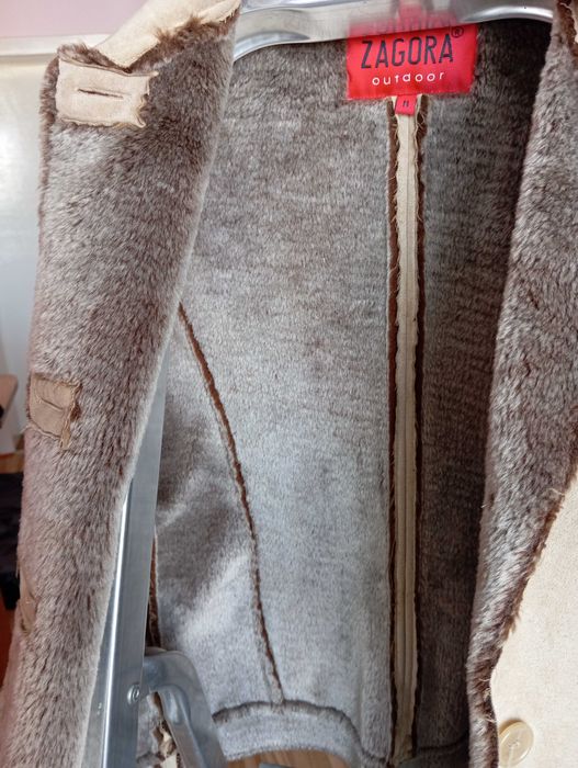 Kamizelka ZARA skóra i wełna śliczna i cieplutka r M