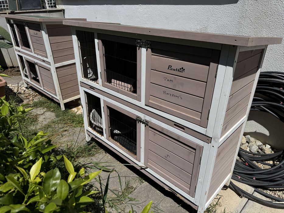 3 coelheiras grandes com acessórios