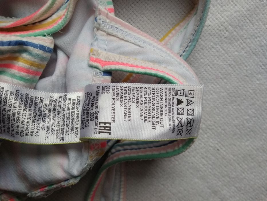 Strój kąpielowy w kolorowe paski 104-110 Marks&Spencer9