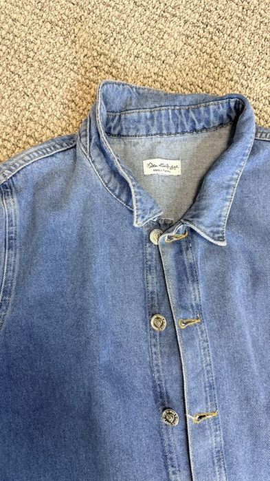 Стильний класичний джинсовий комбінезон, довжина 147 см