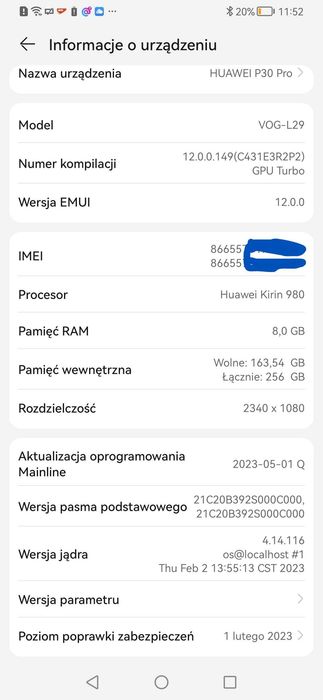 Smartfon Huawei P30 Pro 8 GB / 256 GB 4G (LTE) czarny