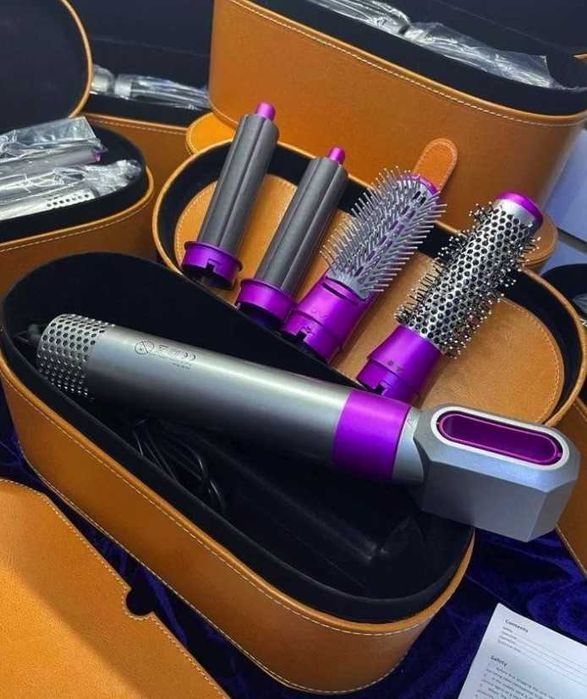 Фен стайлер 5 в 1 в подарунковій коробці HAIR BRUSH щітка з насадками