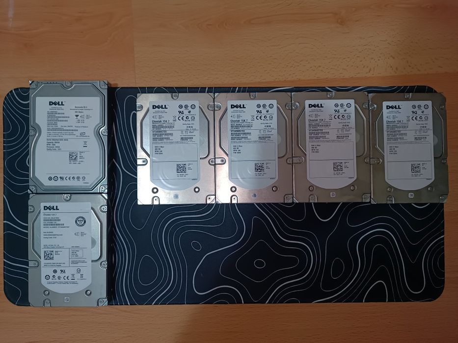 HDDs SAS 1x600gb 4x450gb 1x500gb64740322759811120