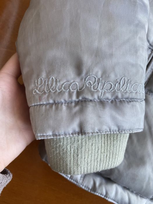 Quispo/kispo casaco lilica ripilica cinzento de penas 10 anos