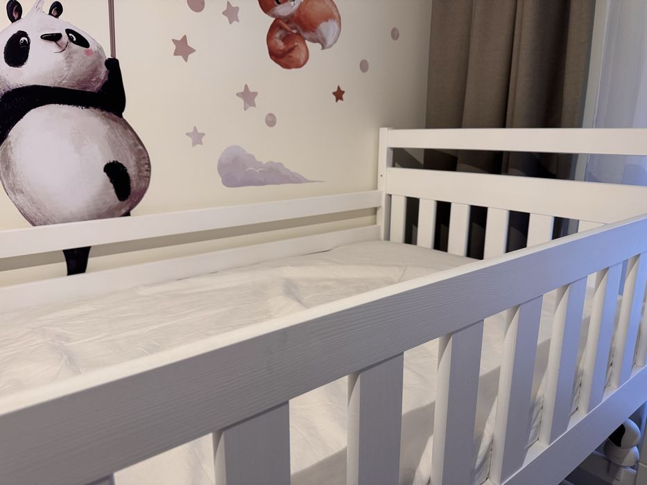 Lożko pietrowe trzyosobowe LanoMeble Klara białe 90x200