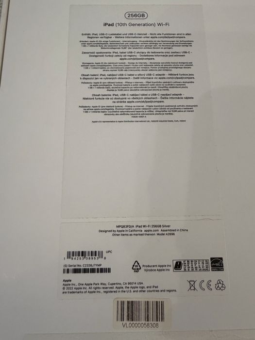 iPad 10 gen 256gb Silver