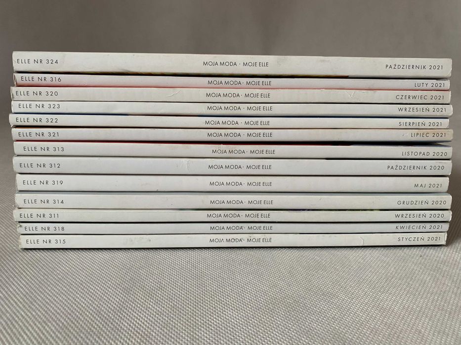 zestaw magazynów czasopism Elle archiwalne numery