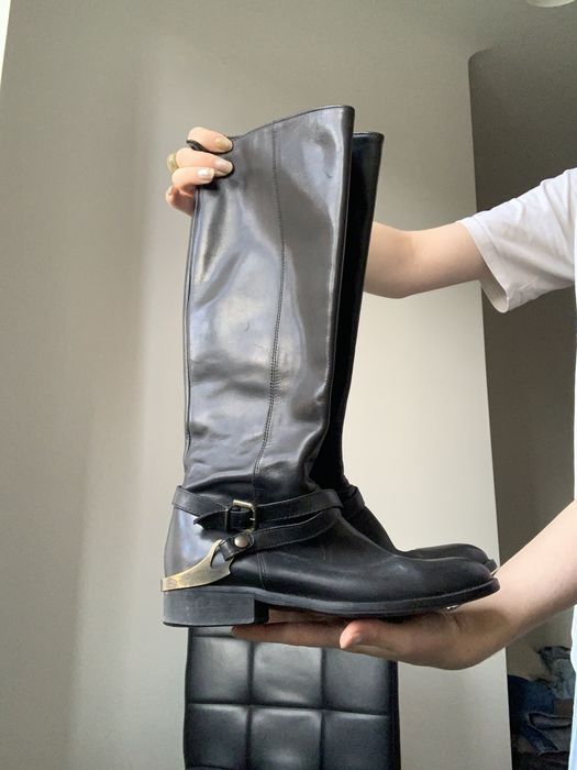 шкіряні жіночі осінні чоботи ручної роботи