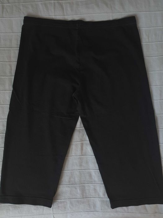 Czarne spodenki do ćwiczeń, ¾, Reebok, rozmiar L