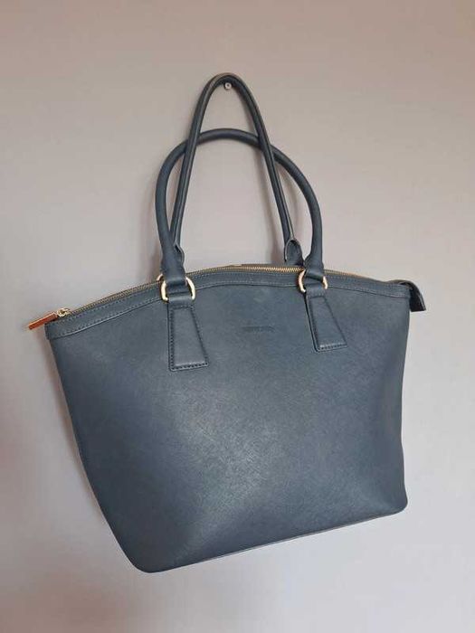 Niebieska torebka Wittchen Skóra naturalna